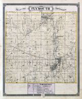 Plymouth Township, Northville, Waterford, Wayne County 1876 with Detroit